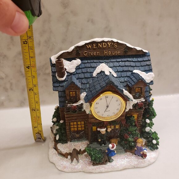 Sears Victorian Styled Village Clocks Wendy's Green House Christmas Village - Picture 8 of 9
